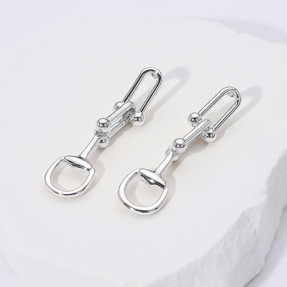 Equestrian Horse Bit 14K Earrings